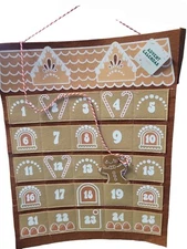 Bright Star Advent Calendar Gingerbread House Felt NWT