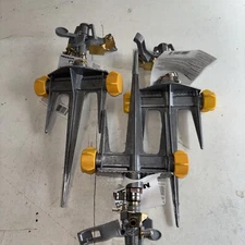 (3)Nelson Pulsating Sprinkler Metal Spike Base 85 Feet Dia. Water Lawn. 051