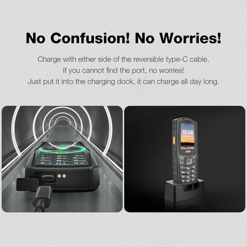 AGM M6 4G Unlocked Rugged Feature Phone Large Button Large Icon Basic Cell Phone - Picture 8 of 17