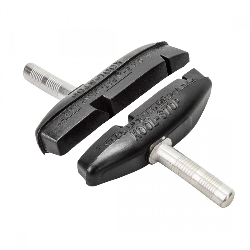 Paquete de 2 pastillas de freno voladizas Kool-Stop Eagle Claw II poste liso compuesto negro Foto 2 de 2