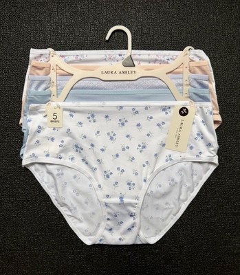 5-Pack LAURA ASHLEY Brief Panty sz M Set Bundle Lot
