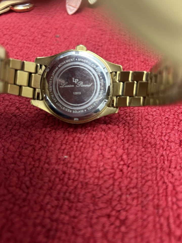 Lucien Piccard 12913 Gold Tone Quartz Analog Watch - Image 3 of 4