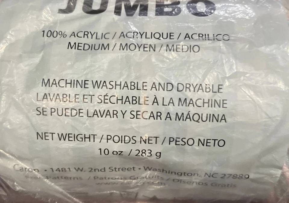 Vtg Caron Jumbo Prints Baby Rainbow Ombré Yarn 10 Oz Skein 100% Acrylic New - Image 3 of 4