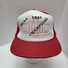 VTG Indiana Hoosiers NCAA Champions 1987 Speedway Trucker Hat Mesh Snapback Cap