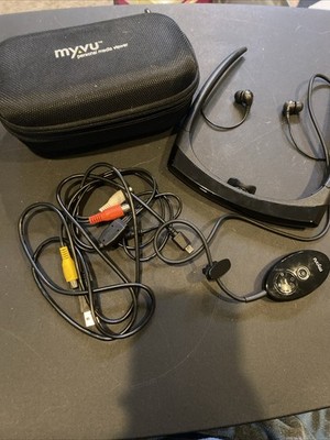 MyVu Solo Plus Personal Media Viewer Virtual Big-Screen iPod Glasses AV Cables