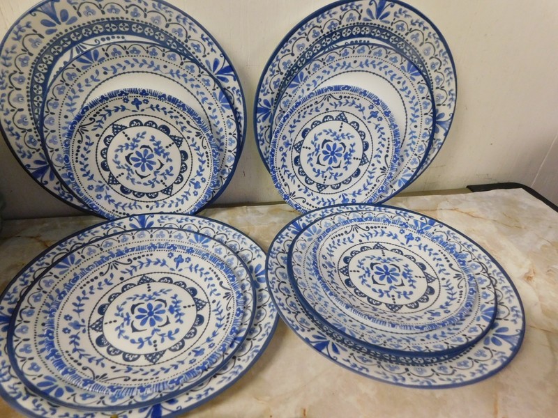 Corelle Portofino 12 Pc Dinnerware Set Dinner, Salad, Bread or Dessert Plates