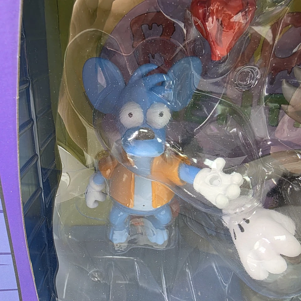 The Itchy & Scratchy Show Collectable Vinyl Figure TV SET Simpsons Kidrobot NEW - Image 3 of 4