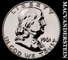 1961 Franklin Half Dollar- Silver- Choice Gem Proof Luster No Reserve #J2931
