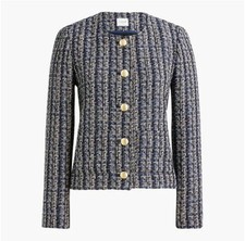 J. Crew Tweed Lady Jacket Blazer Women's 4 Long Sleeve Button Front BS926 NWT