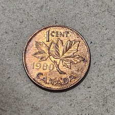 CANADA 🇨🇦 ONE (1) CENT COIN 1980 (QUEEN ELIZABETH II)