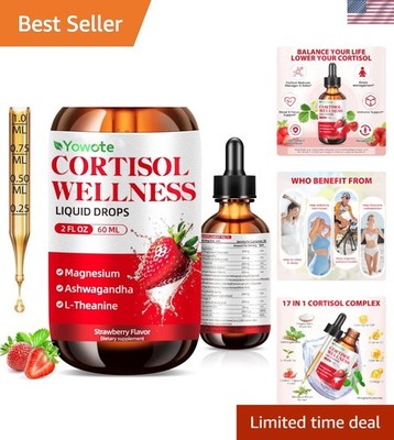 Cortisol Balance Supplement - Magnesium & L-theanine Drops for Stress Relief