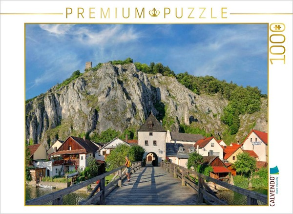 Calvendo Puzzle The Wooden Bridge At Essing In The AltmüHl Valley | 1000 Pieces,-image