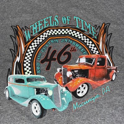 Vintage Look NHRA Wheels Of Time 46 Jamboree PA Funny Car Drag Racing Hot Rod 2X