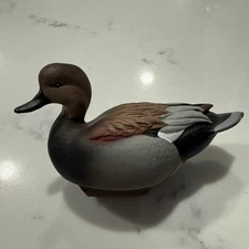 Ducks Unlimited Gadwall Duck Jett Brunet Signed Miniature Decoy 2013