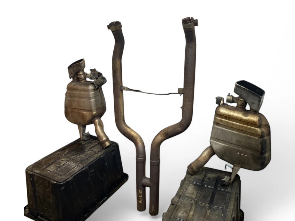 12-14 Bmw 650I F06 Exhasut Muffler Silencer Center Left Right Set Of 3 7605457 Foto 4 de 4