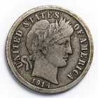 1914-P Barber Silver Dime Fine (F)