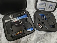 Dye MXR Paintball Marker - Arctic (Blue/Silver) w/ Mech Frame, Freeflow Upgrades