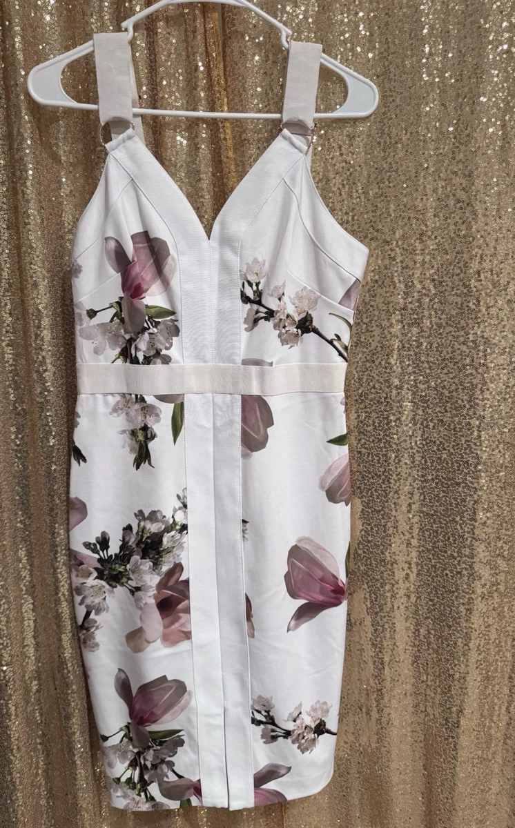 ted baker strappy bodycon dress in harmony floral print Womens Dresses Ted Baker Cormier Dress Ted Baker Strappy Bodycon Dress In Harmony Floral Print In