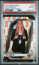 2024 Panini Prizm WNBA Kate Martin #148 WNBA Logo Prizm RC PSA 8