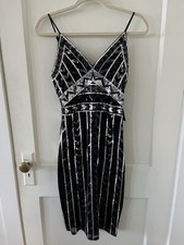 NWT Express Women’s Size XS Sequin Cocktail Holiday Party Black Dress Sparkly