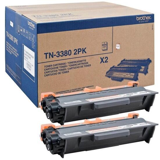 Brother Original TN3380 Toner Doppelpack Schwarz 2X 8.000 Seiten (TN-3380TWIN)-image
