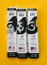 Oracal 631 Removable Adhesive Vinyl Black Set Lot Of 3 Sz. 1 - 12×24 Sheet New