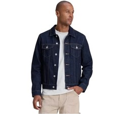 Goodfellow & Co Men's Dark Blue Cotton Denim Trucker Jacket Size Medium - product listing photo
