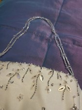 White Satin Wedding Bag Beaded And Satin