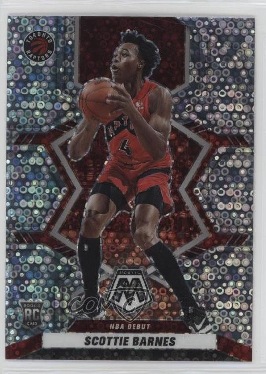 2021 Mosaic NBA Debut Fast Break Silver Prizm Scottie Barnes #264 Rookie RC rf2