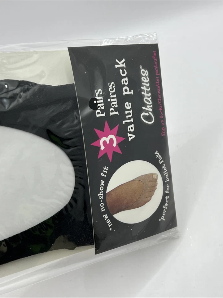 3 pares de calcetines sin cordones Chatties No Show talla 5-9 Foto 3 de 4