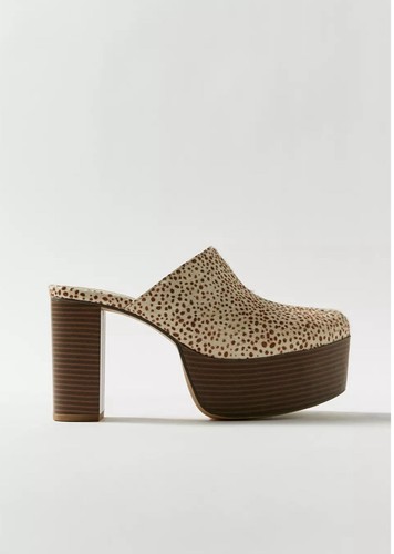 Urban Outfitters Womens UO Ellie Calf Hair Platform Mule Retro Y2K Sz 10, NWot - Picture 9 of 11