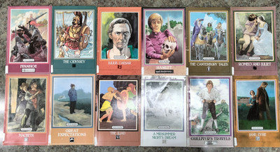 Raintree Steck-Vaughn Books Lot Classics Shakespeare, Bronte, Swift, Homer
