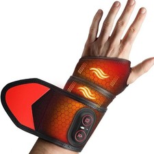 Cordless Wrist Heating Pad, Wrist Massager with 3 Heat  3 Vibration