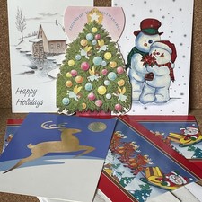 Lot of 7 Vintage Unused Christmas cards with Envelopes
