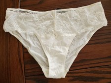 NWT NATORI W LACE PANTIES MODAL/SPANDEX 753067 ivory L