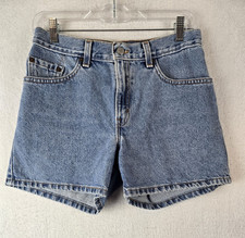 Levis Womens Denim Shorts Size 7 Juniors High Waisted Blue USA Made Cotton
