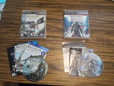 Assassin's Creed Rogue Black Flag Bundle Lot - PlayStation 3 PS3 Complete CIB
