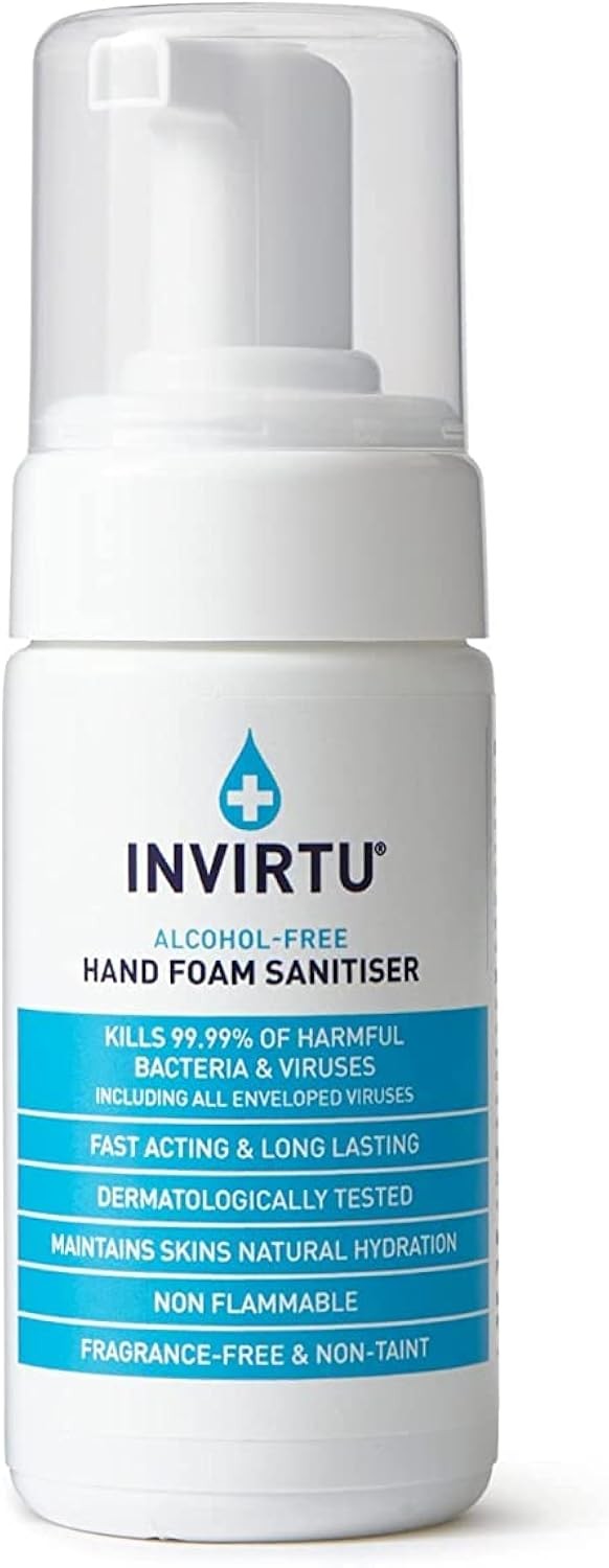 Alcohol Free Antibacterial Hand Sanitiser Foam 100ml Hospital Grade Kills