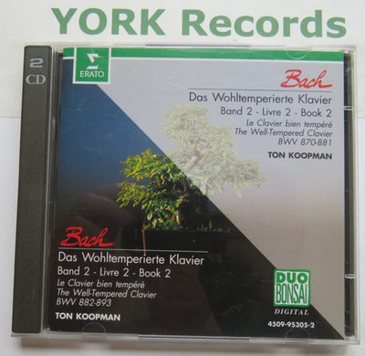 J S BACH - The Well-Tempered Clavier Book 2 TON KOOPMAN - Ex Con 2 CD Set Erato