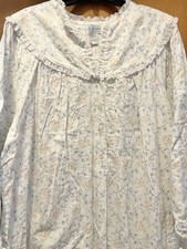 Lanz of Salzburg Nightgown XL Floral Grannycore NWT Flowers Long Flannel Cotton