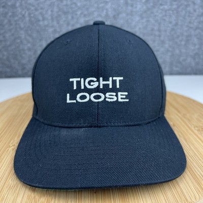 Tight Loose Teton Gravity Research Hat Cap Snapback OSFM Black Embroidered
