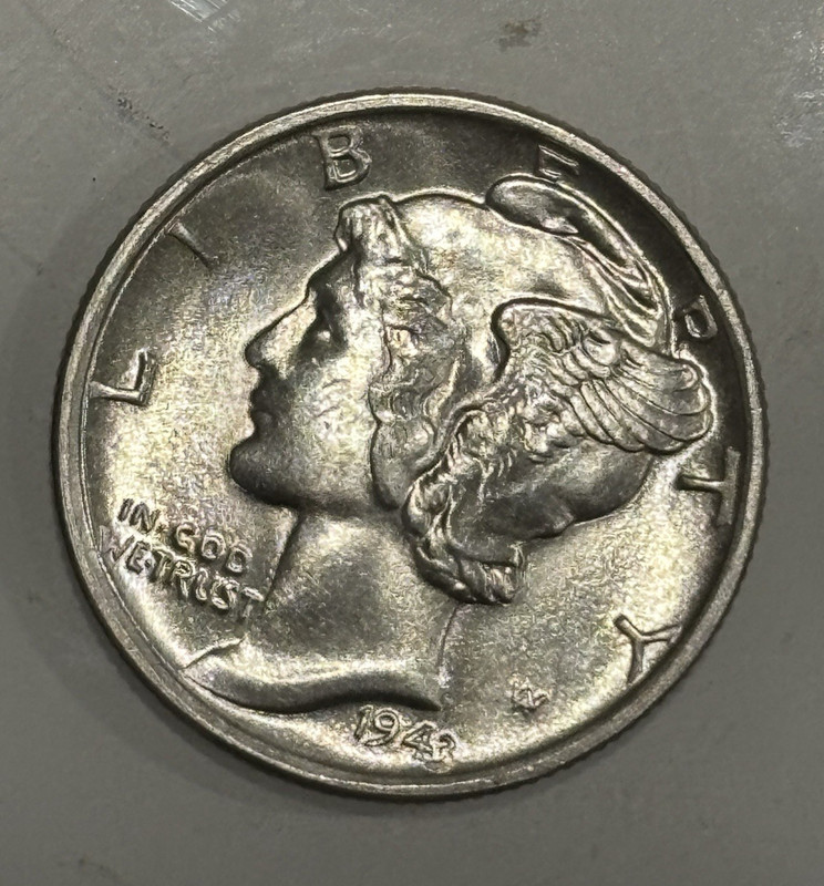 1943-S Mercury Dime Looks FB 10C Business Strike 90% Silver KM#140