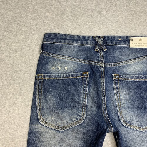 Maison Scotch Naoyo Distressed Boyfriend Jeans Size 26 Button Fly Designer Denim - 第 8/12 張圖片