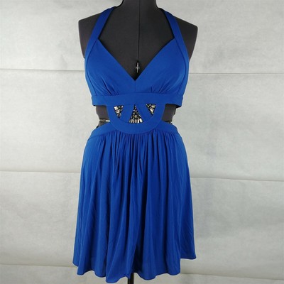 women's light blue cocktail dress