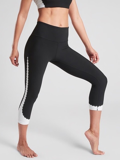 white yoga capri leggings
