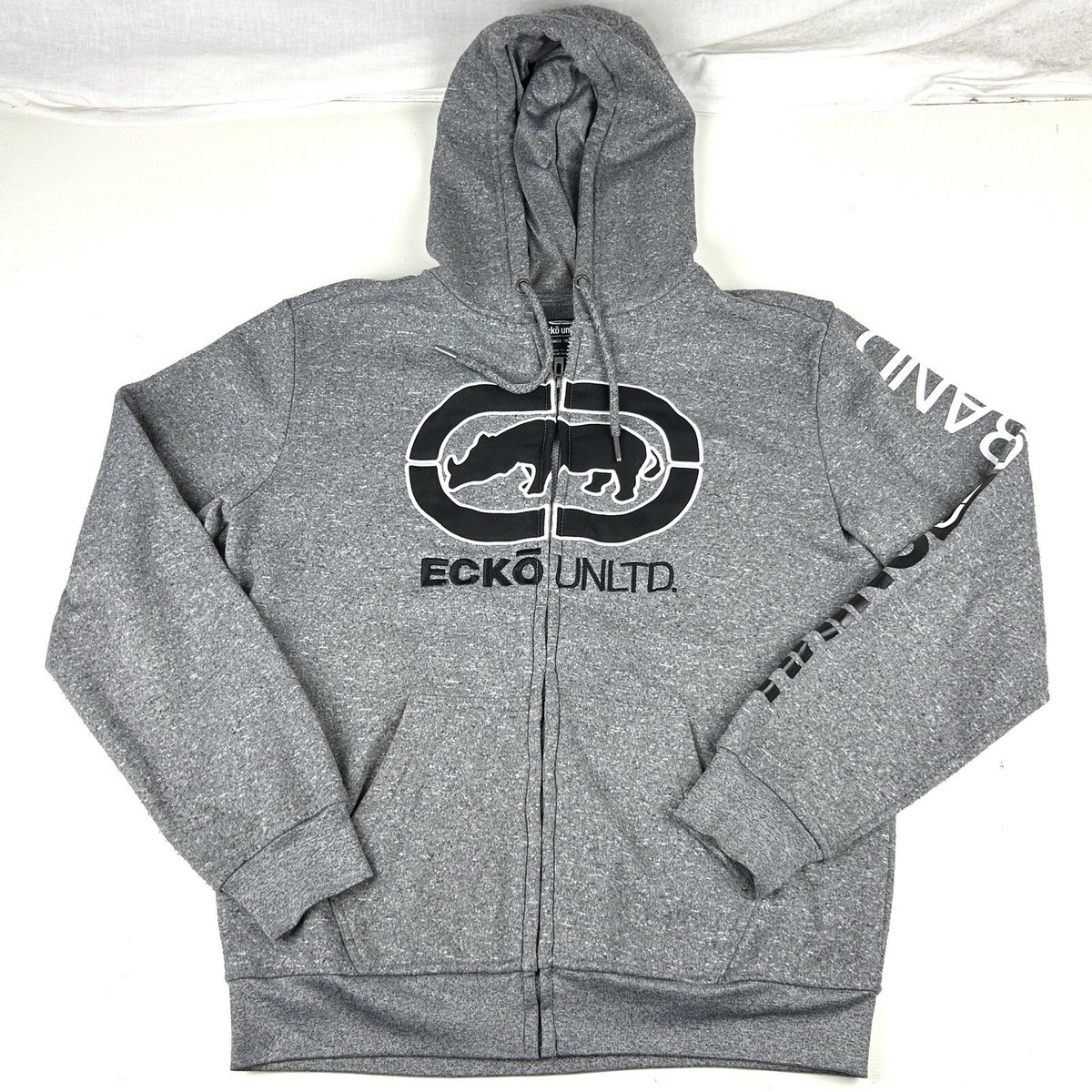 Ecko Unltd. Men's Small Full Zip Logo Hoodie Hip-Hop Y2K Grunge