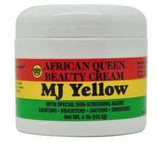 African Queen Beauty Cream MJ Yellow 4 Oz / 113.2 g