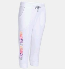 Girl's Under Armour UA Favorite Fleece Capri Pants 1272130 Youth L LARGE NWT 
