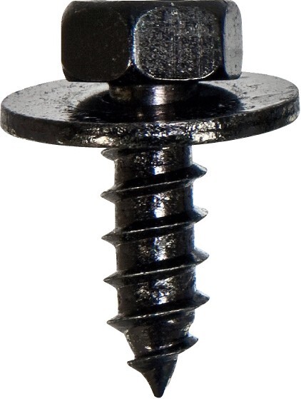 Hex Screw & Captive Washer Sheet Metal Screws Body Screws In Black 50pk FIX153