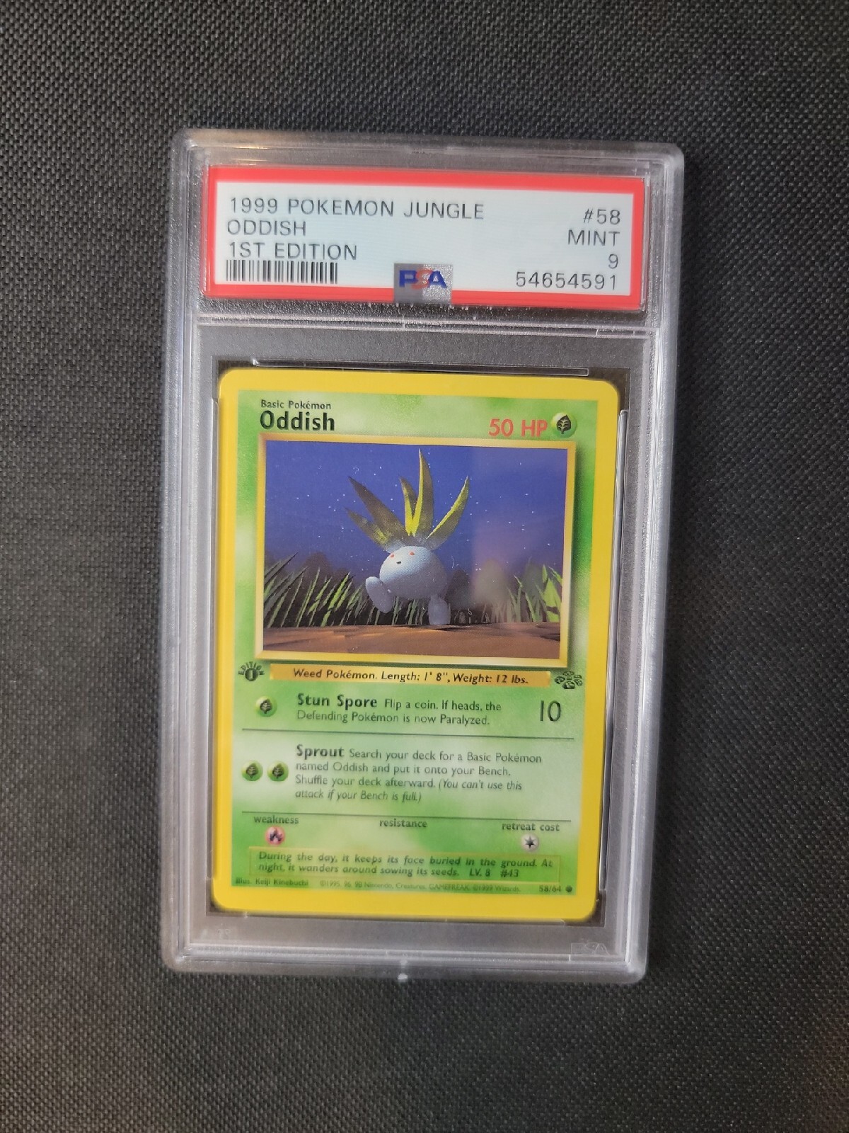 Oddish 1st ed jungle 58/64 PSA 9 WoTC